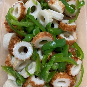 電子レンジで☆ピーマンと竹輪の中華和え